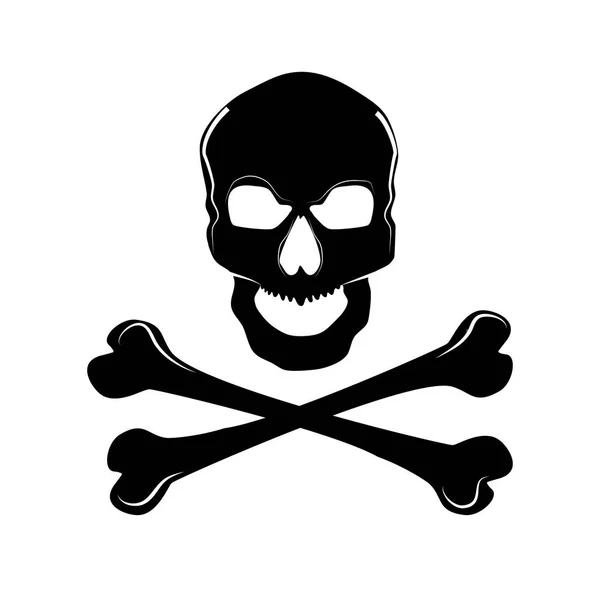 Skull Crossbones Mark Danger Warning Vector Illustration Eps — Stock Vector