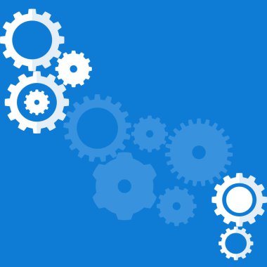 Vites tekerleği ya da dişli arka zemin. Mekanizma geri planda. Metinleri koymak için boşluk var.