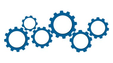 Çark. Ekip çalışması. Gear Concept ile. Bilgi Şablonu. Vektör İllüstrasyonu