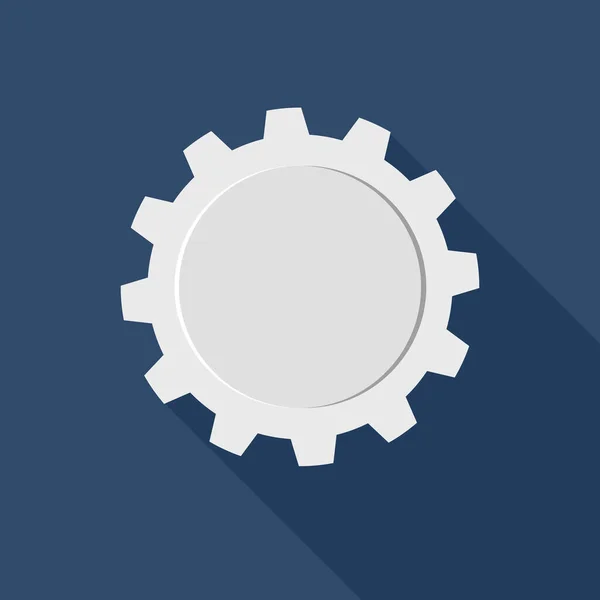 Gear Vector Icon Flat Estilo Una Rueda Engranajes Fondo Con — Vector de stock