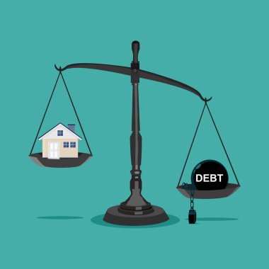 Borç ve Ölçek Evi Ev borcu için yeterli para olmaması fikri