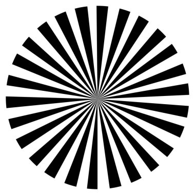 Işın vektörü. Işın elementi. Güneş patlaması. Beyaz üzerine yıldız patlaması şekli. Radyasyon. Soyut dairesel geometrik şekil. eps