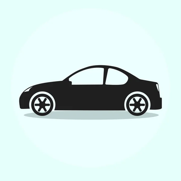 Silueta Icono Del Coche Para Logotipo Del Vehículo Vista Desde — Vector de stock