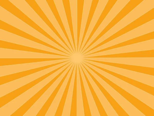 Rayos Sol Fondo Naranja Estalla Rayo Sol Ilustración Vectorial Eps — Vector de stock