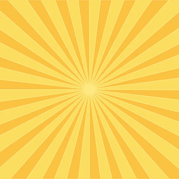 Sarı Güneş Işınları Arka Planı Güneş Işığı Patlaması Vektör Illüstrasyonu — Stok Vektör