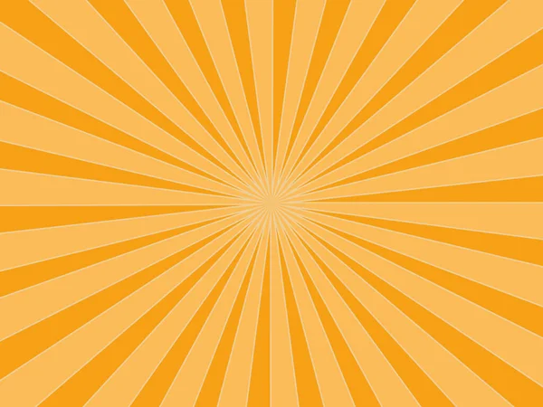 Rayos Sol Fondo Naranja Estalla Rayo Sol Ilustración Vectorial Eps — Vector de stock