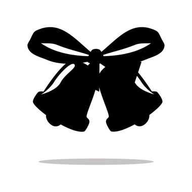 Noel çanı. Mutlu yeni yıl sembolü. İzole vektör simgesi. Web tasarımı için düz stil. eps