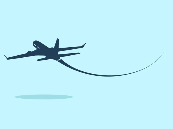 Icono Del Avión Símbolo Del Avión Está Volando Ilustración Vectorial — Vector de stock