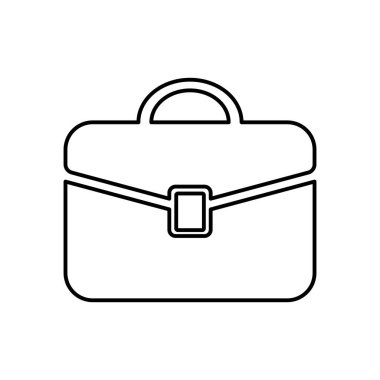 Evrak çantası simgesi beyaz arkaplanda izole edildi. Web için özet biçimi tasarımında durum simgesi