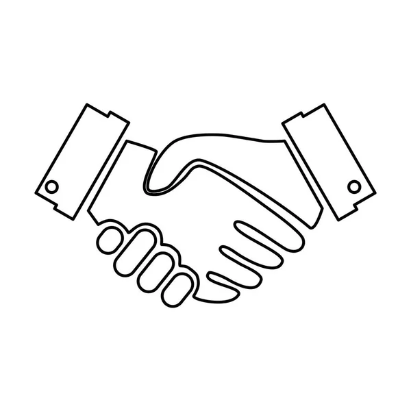 Business Handshake Icon Contract Agreement Agreement Vector Symbol Apps Websites — Stock Vector