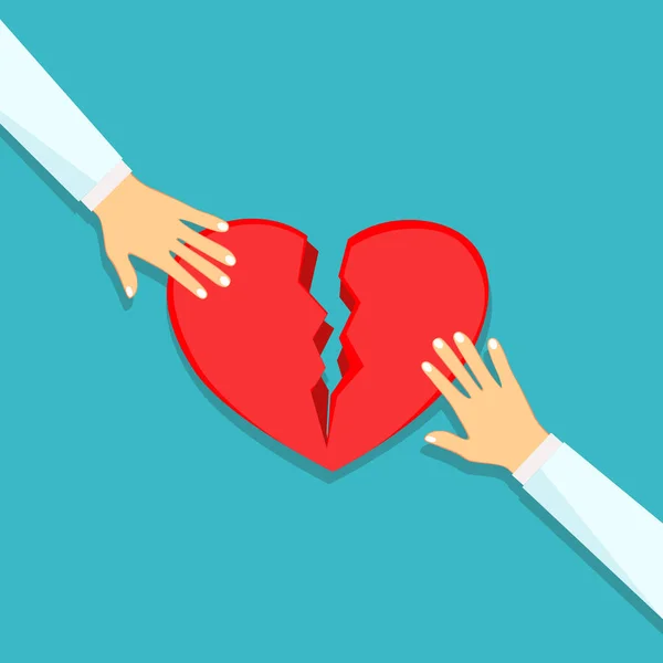 Lidé Držící Srdce Pro Koncept Lásky Podpory Povědomí Zdravotní Péči — Stockový vektor