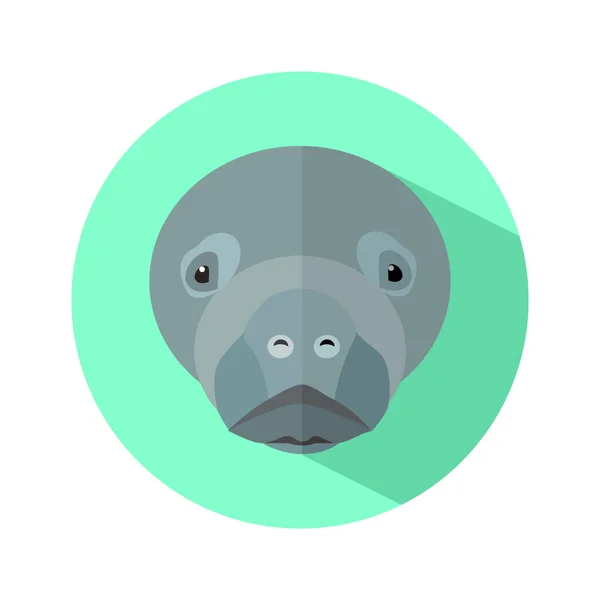 Icône Poisson Dugong Sur Fond Blanc Logo Dugong Illustration Vectorielle — Image vectorielle