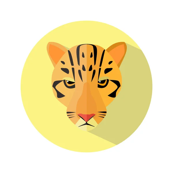 Значок Тигра Белом Фоне Логотип Тигра Векторные Иллюстрации Eps — стоковый вектор
