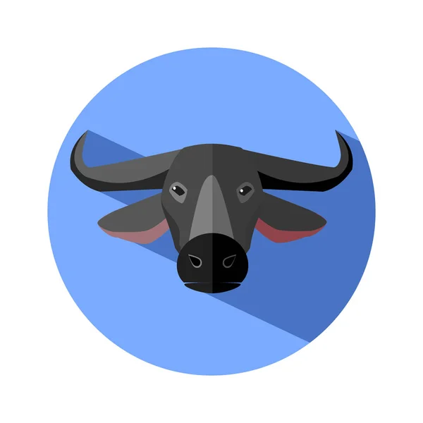 Buffalo Icon White Background Buffalo Logo Vector Illustration Eps — Stock Vector