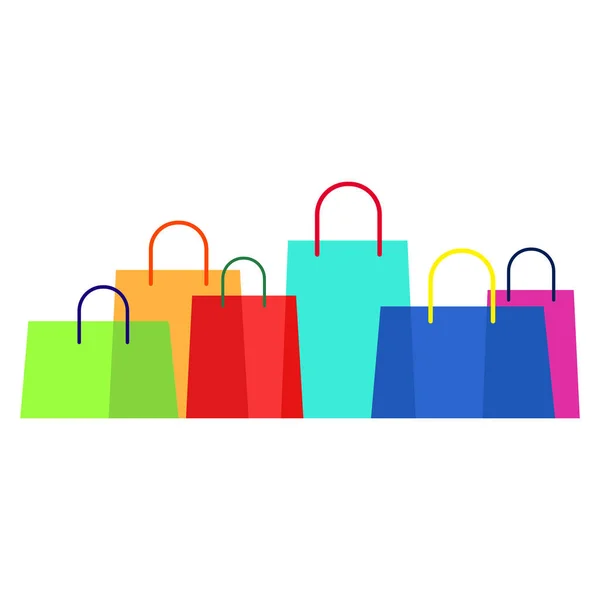Shopping Bag Design Sfondo Bianco Illustrazione Vettoriale Eps — Vettoriale Stock