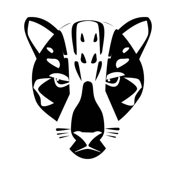 Design Ícone Cabeça Tigre Fundo Branco Animais Selvagens Ilustração Vetorial —  Vetores de Stock