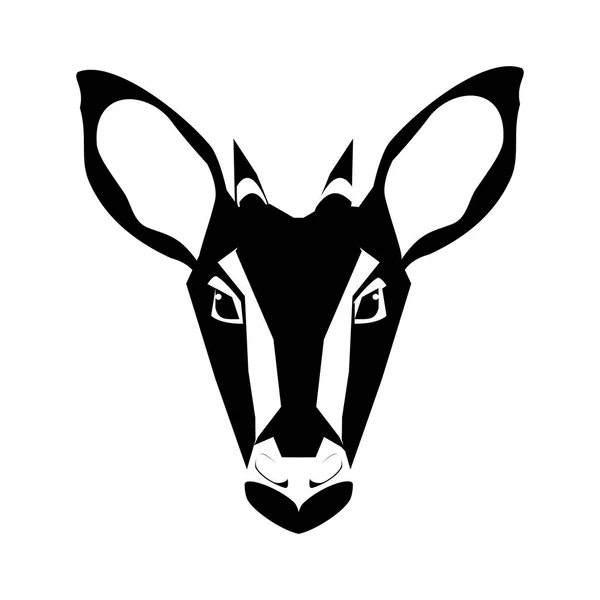 Icono Cabeza Goral Diseño Cabeza Cabra Sobre Fondo Blanco Animales — Vector de stock