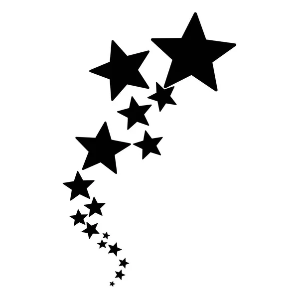 Estrellas Vector Tatuajes Diseño Estrella Estrellas Arroyo Sobre Fondo Blanco — Archivo Imágenes Vectoriales