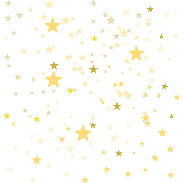 Estrellas Doradas Caída Decoración Abstracta Oro Para Fiesta Celebrar Cumpleaños — Archivo Imágenes Vectoriales