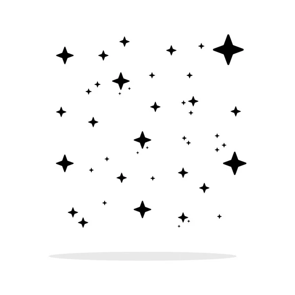 Ícone Das Estrelas Estrelas Simples Plana Sobre Fundo Branco Perfeita — Vetor de Stock