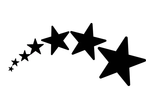 Estrelas Negras Símbolos Estrelas Isolados Fundo Ilustração Vetorial Eps —  Vetores de Stock