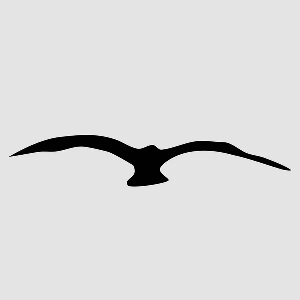 Kuş Silueti Beyaz Arkaplanda Izole Edildi Web Mobil Vektör Illüstrasyonu — Stok Vektör