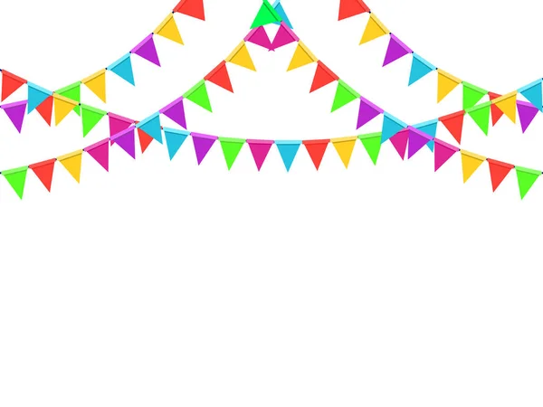 Colorful Party Flags. Party Background with Flags Vector Illustration. eps