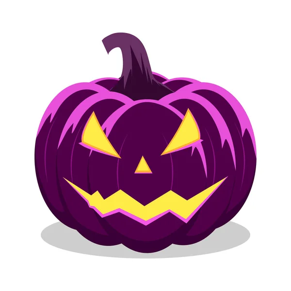 Calabaza Halloween Aislado Sobre Fondo Blanco Ilustración Vectorial Eps — Vector de stock