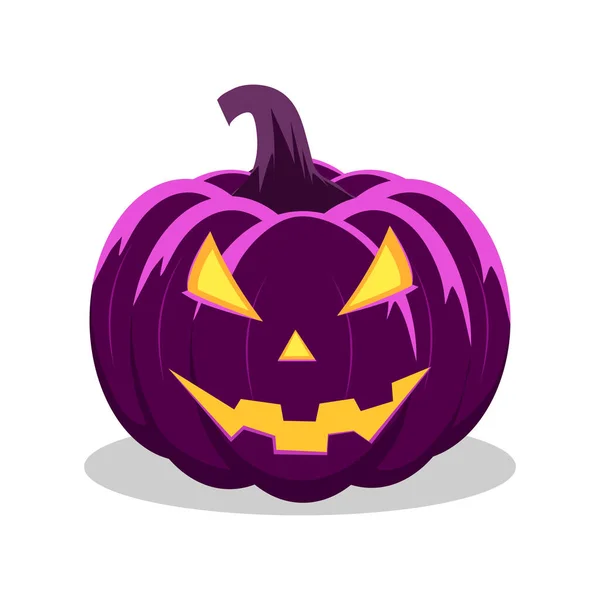 Halloween Tökfej Fehér Háttérrel Elszigetelve Vektor Illusztráció Eps — Stock Vector