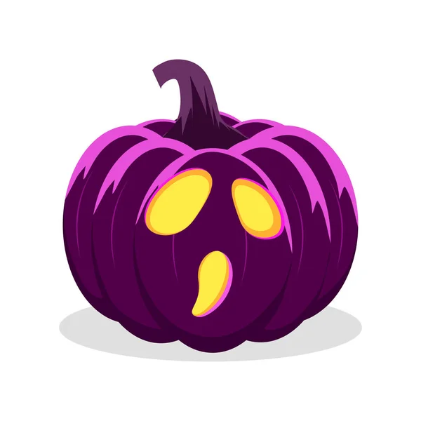 Halloweenpompoen Geïsoleerd Witte Achtergrond Vectorillustratie Eps — Stockvector