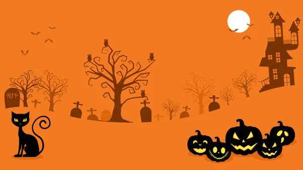 Boldog Halloweent Sablon Hirdetési Prospektus Vektor Illusztráció Eps — Stock Vector
