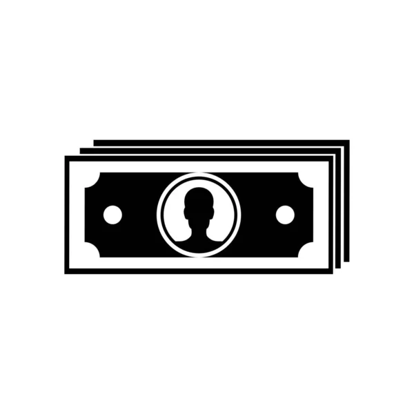 Argent Cash Icône Symbole Icône Argent Sur Fond Blanc Illustration — Image vectorielle