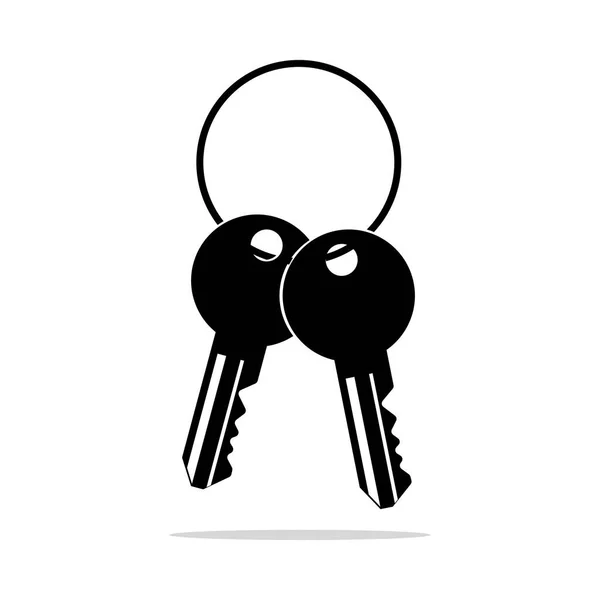 Значок Чорного Брелока Векторний Символ Ключа Векторний Символ Блокування Захист — стоковий вектор