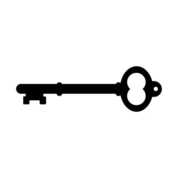 Старий Ключ Двері Значок Ізольовані Білому Тлі Векторні Ілюстрації Eps — стоковий вектор
