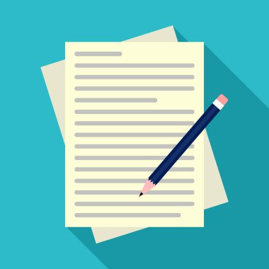 Kağıt düzenleyici vektörü. Web tasarımı için kağıt düzenleyici vektör simgesinin düz çizimi