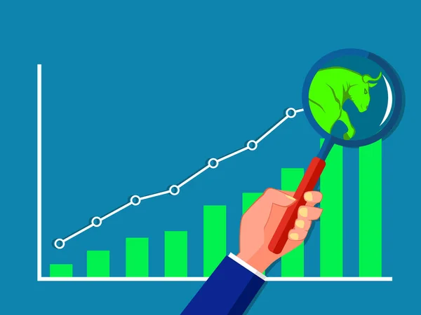 Kéz Nagyítóval Fogaskerékkel Keresési Ötletek Rendszerdetektáló Elemző Vektor — Stock Vector