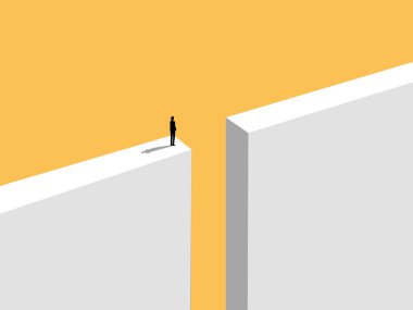 Engeller ve sorunlar, iş adamı boşlukta duruyor