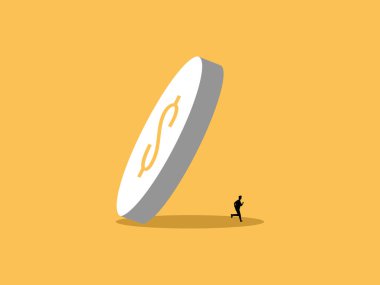 İşadamı bozuk paralardan kaçıyor.