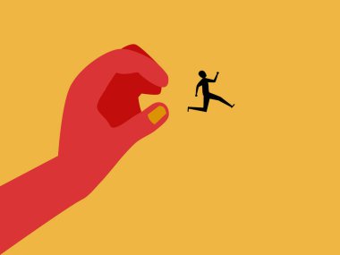 Uzanan eller atlayan işadamını yakalamak için