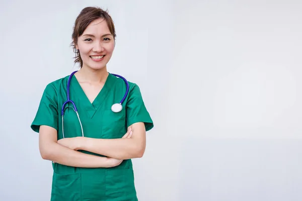 Krankenschwester Oder Ärztin Stehen — Stockfoto