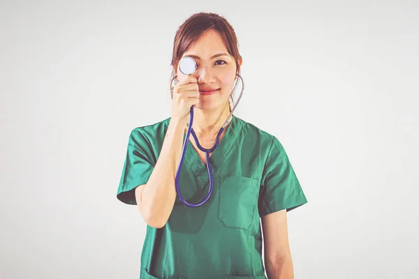 Krankenschwester Oder Ärztin Stehen — Stockfoto