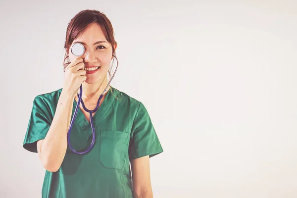 Krankenschwester Oder Ärztin Stehen — Stockfoto