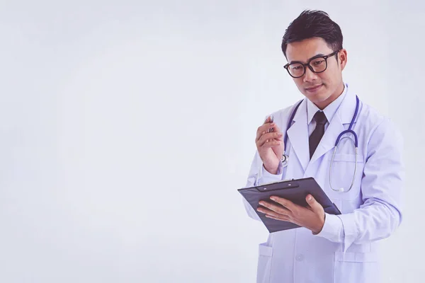 Doctor Holding Clipboard Prescription — Stock Photo, Image