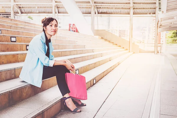 Happy woman with shopping bags enjoying in shopping. women shopping, lifestyle concept