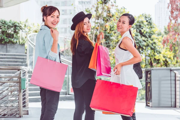Happy woman with shopping bags enjoying in shopping. women shopping, lifestyle concept