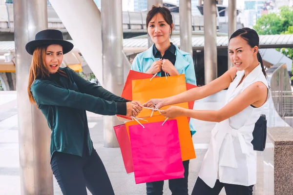 Happy woman with shopping bags enjoying in shopping. women shopping, lifestyle concept