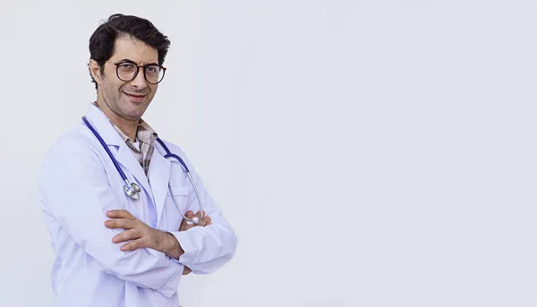 Homme Médecin Debout Professionnel — Photo