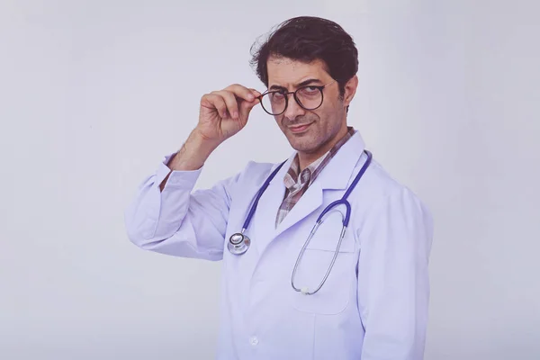 Uomo Medico Professionale Piedi — Foto Stock