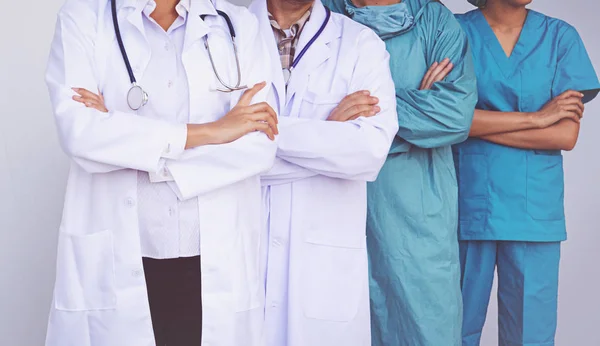 Doktorlar Hemşireler Elleri Koordine Etmek Kavram Çalışması — Stok fotoğraf