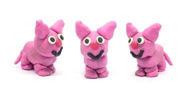 DOH kedi beyaz arka plan üzerinde oynamak